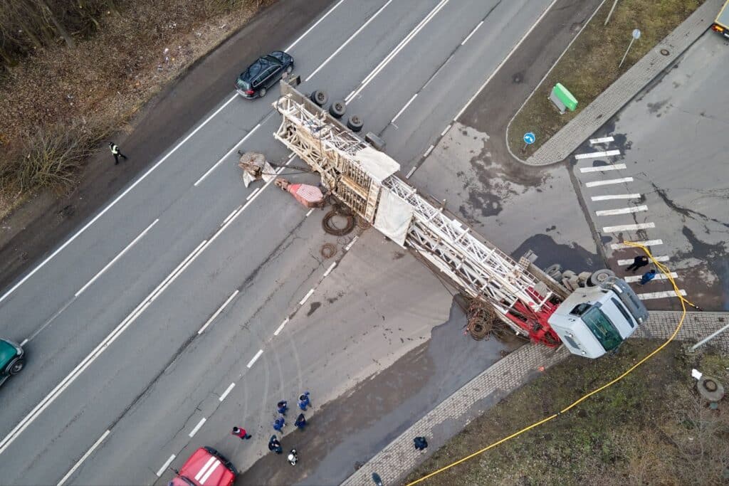 Truck Crash on Highway